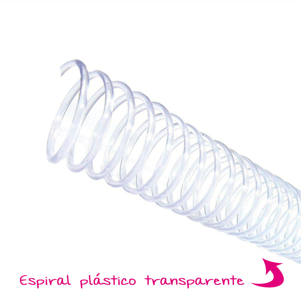 Espiral plástico transparente