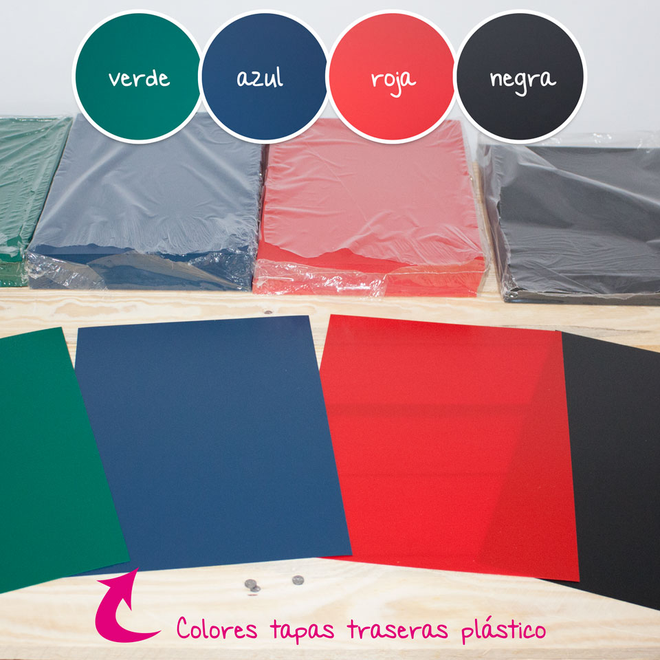 Tapas traseras de plástico colores básicos